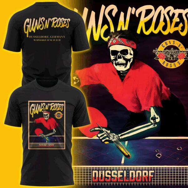 Guns Nroses World Tour To Dusseldorf 2025 T-shirt HO7N8Bn
