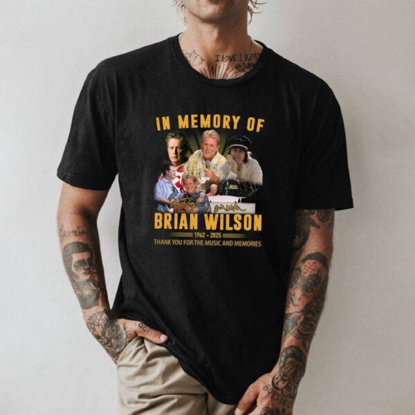 In Memory Of Brian Wilson The Beach Boys 1942-2025 T-shirt-b o5WCmav