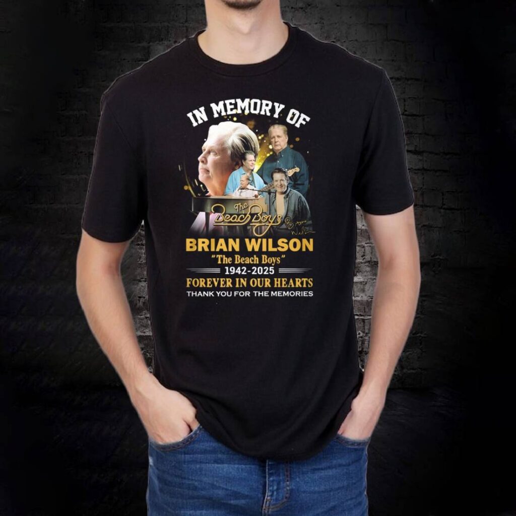 In Memory Of The Beach Boys Brian Wilson 1942-2025 T-shirt