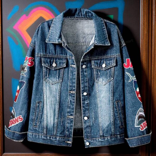 Jaws 50th Anniversary 1975-2025 Denim Jacket-a 639jBMT