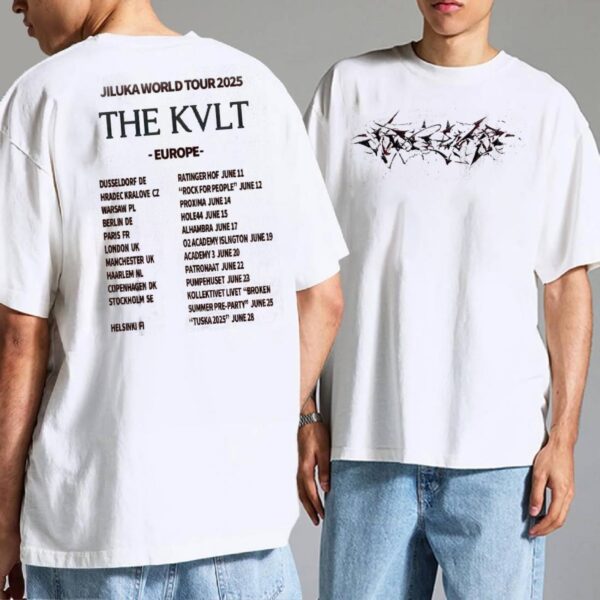 Jiluka World Tour 2025 The Kvlt Asphalt Europe T-shirt rw3TdGH