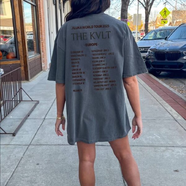 Jiluka World Tour 2025 The Kvlt Asphalt Europe T-shirt-a 3tBFqLA