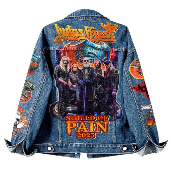 Judas Priest Shield Of Pain Tour 2025 Denim Jacket-b IpjG0SU