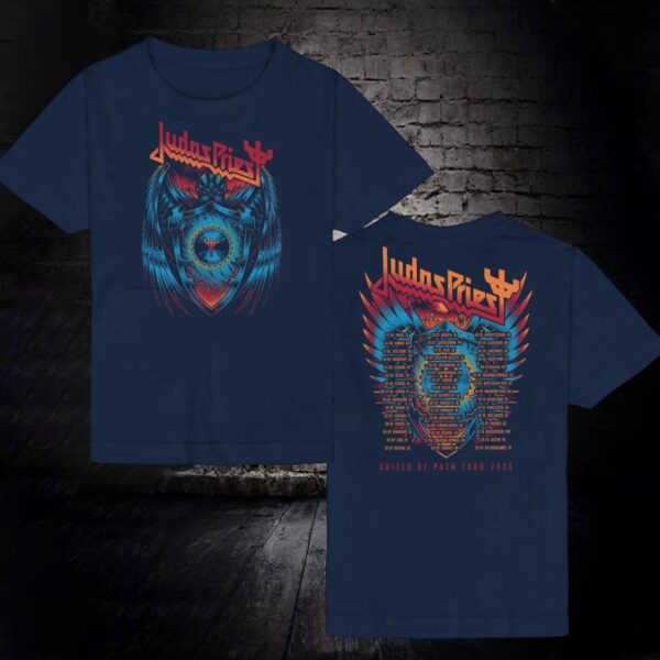 Judas Priest Shield Of Pain Tour 2025 Shield Wings T-shirt-a Dk5FszC