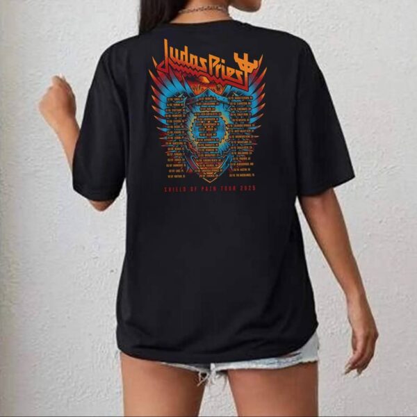 Judas Priest Shield Of Pain Tour 2025 Shield Wings T-shirt-c xbPa642
