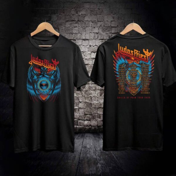 Judas Priest Shield Of Pain Tour 2025 Shield Wings T-shirt gJhwiyW