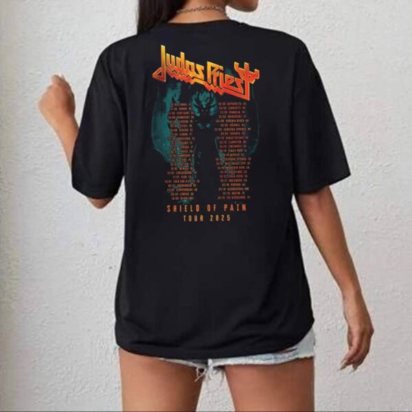 Judas Priest Shield Of Pain Tour 2025 Winged Demon T-shirt-a E5oGp21
