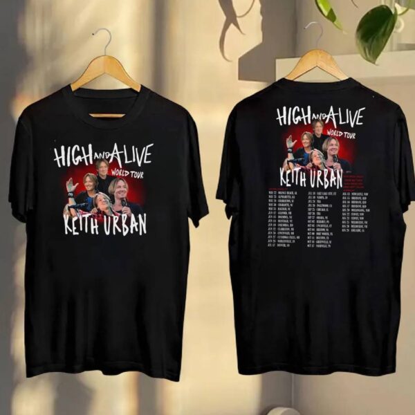 Keith Urban High And Alive Tour 2025 T-shirt UmyK74n