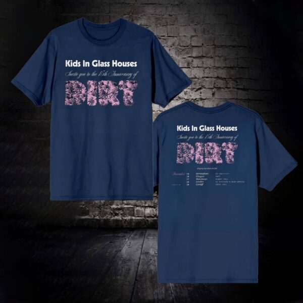 Kids In Glass Houses Dirt 15th Anniversary Tour 2025 T-shirt-b QdzPg2I