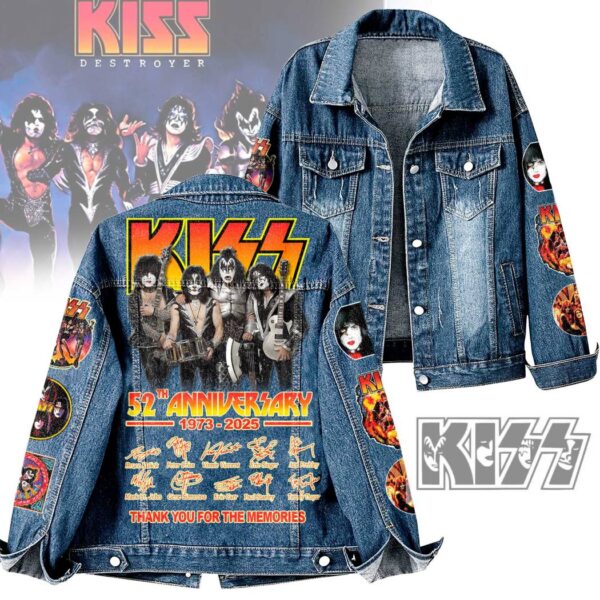 Kiss 52th Anniversary 1973-2025 Denim Jacket XlhwUAE