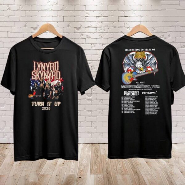 Lynyrd Skynyrd Turn It Up 2025 International Tour T-shirt RdxfYog