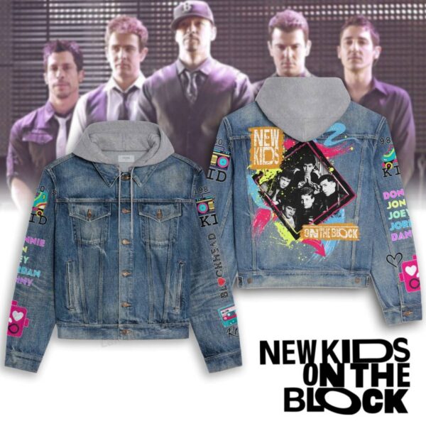 New Kids On The Block Jean Hoodie Jacket CP9j6oH