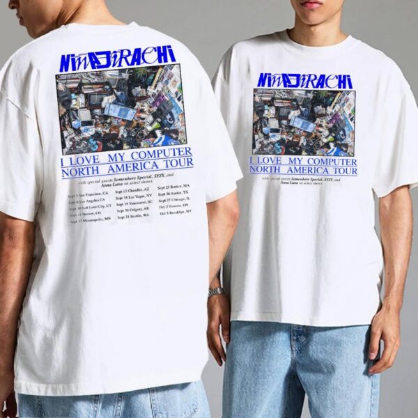 Ninajirachi I Love My Computer North America Tour 2025 T-shirt v73B10c