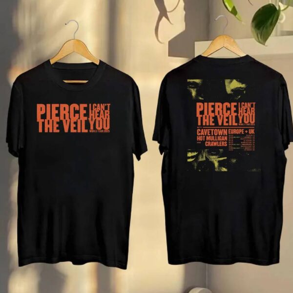 Pierce The Veil I Can't Hear You World Tour 2025 Europe + Uk T-shirt NVZ4zgF