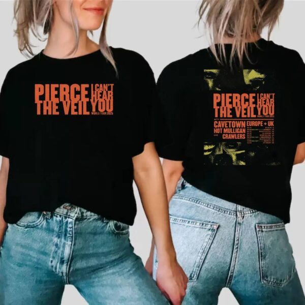 Pierce The Veil I Can't Hear You World Tour 2025 Europe + Uk T-shirt-b o86jfb4