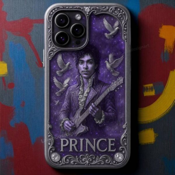 Prince Electric Guitar & Doves Phone Case-a fbzkj6U