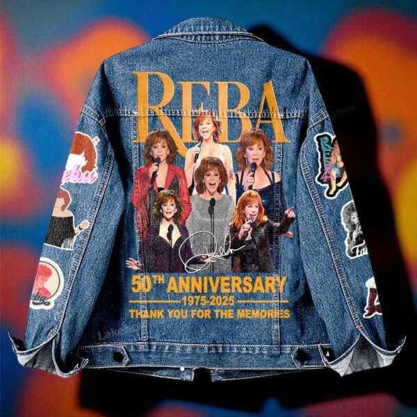 Reba 50th Anniversary 1975-2025 Denim Jacket-b EYjUyWD