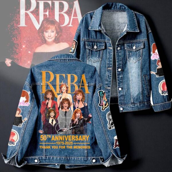 Reba 50th Anniversary 1975-2025 Denim Jacket 3zNQOEW