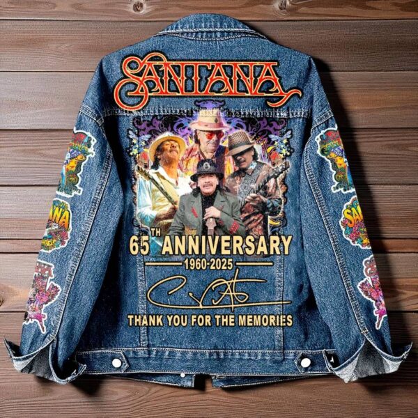 Santana 65th Anniversary 1960-2025 Denim Jacket-b m8VJOWrs9p iFOL1m3
