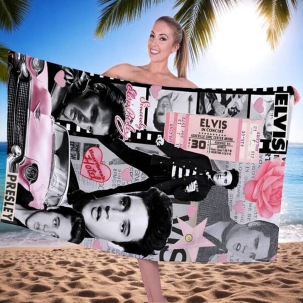 Sincerely Elvis Presley Heartbreak Hotel Beach Towel-a j2qWRNU