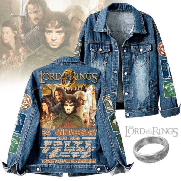 The Lord Of The Rings 24th Anniversary 2001-2025 Denim Jacket DIsKL46