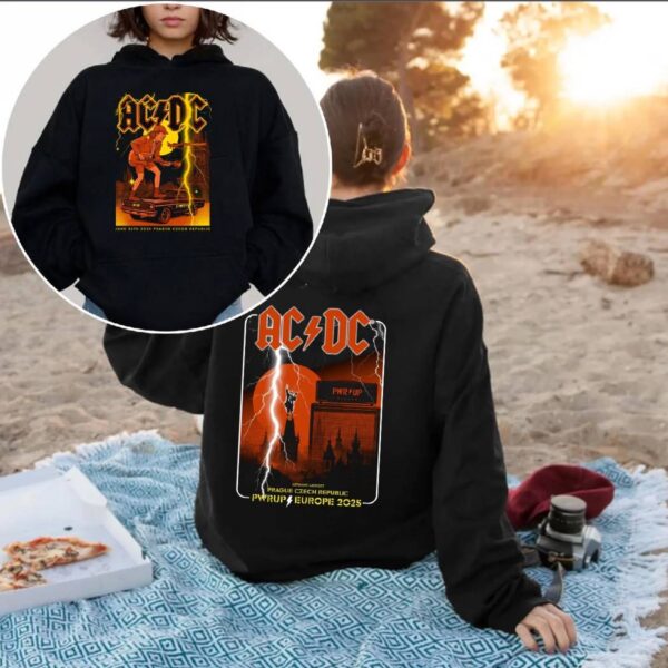 ACDC June 26th 2025 Prague Czech Republic Pwr Up Tour T-shirt-a CDQrAuJ