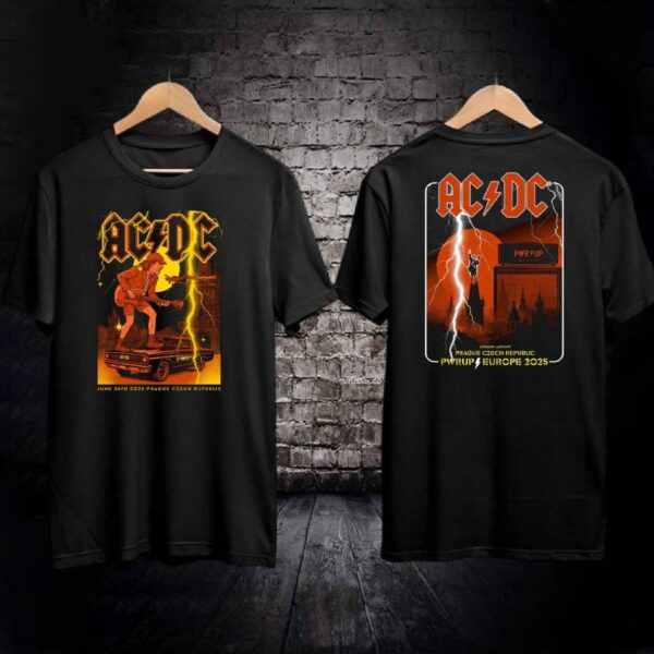 ACDC June 26th 2025 Prague Czech Republic Pwr Up Tour T-shirt oB70AmO