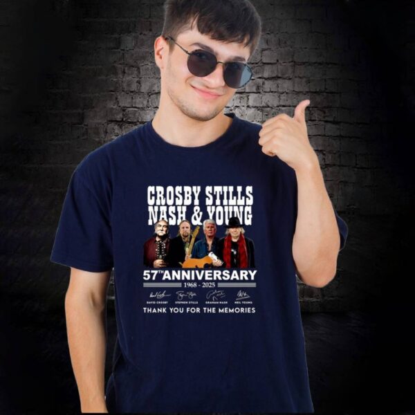 Crosby, Stills, Nash & Young 57th Anniversary 1968-2025 T-shirt-b hUiuf1P