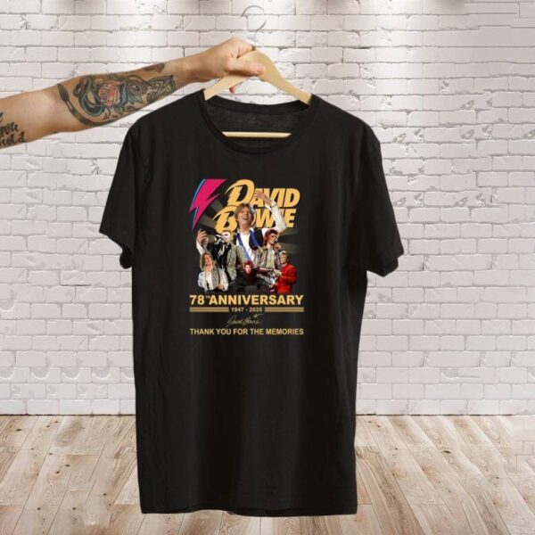 David Bowie 78th Anniversary 1947-2025 T-shirt-a o7rSQ4b