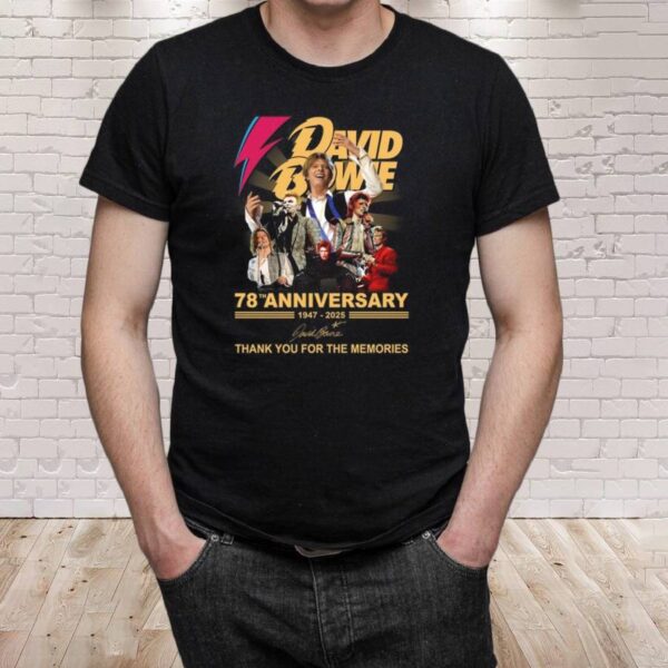 David Bowie 78th Anniversary 1947-2025 T-shirt-b PJcth6T