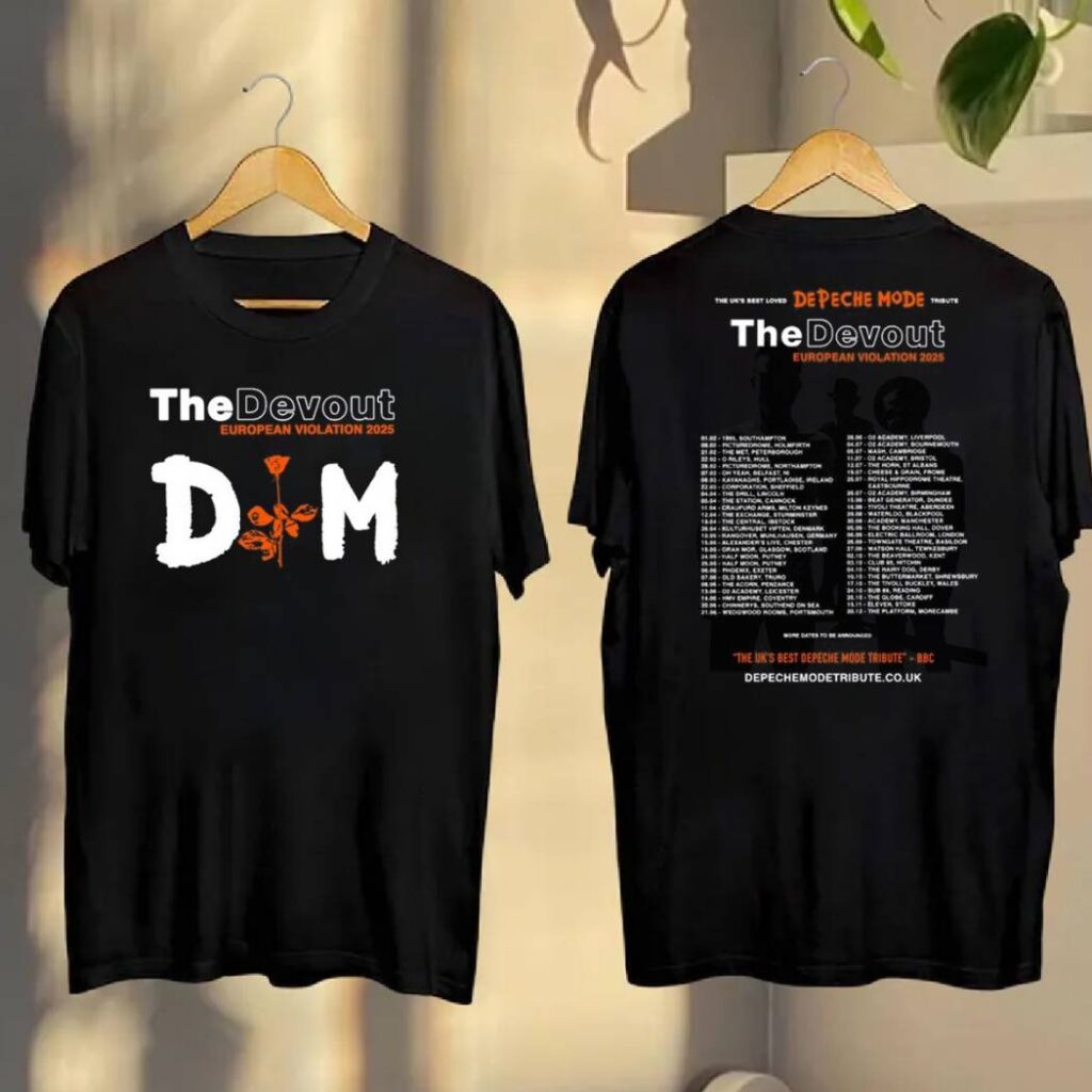 Depeche Mode The Devout European Violation 2025 Tour T-shirt
