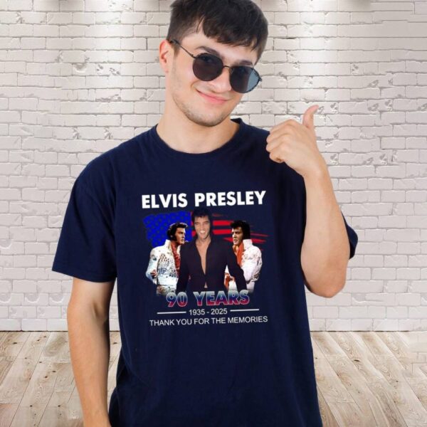 Elvis Presley Anniversary 90 Years 1935-2025 T-shirt-b UdQ4TcY