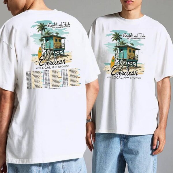 Everclear Sparkle And Fade 30th Anniversary Tour 2025 T-shirt Z3fiqcx