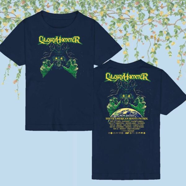Gloryhammer South American Hoots Patrol Tour 2025 T-shirt-a Oqijc3B