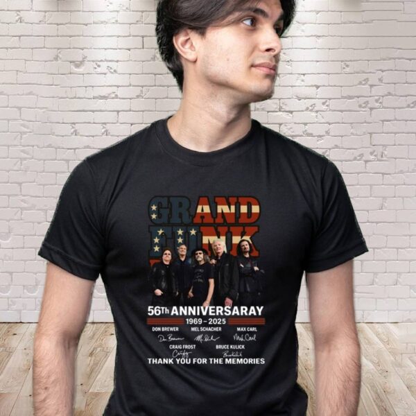 Grand Funk Railroad 56 Th Anniversary 1969-2025 T-shirt QW8kCgn