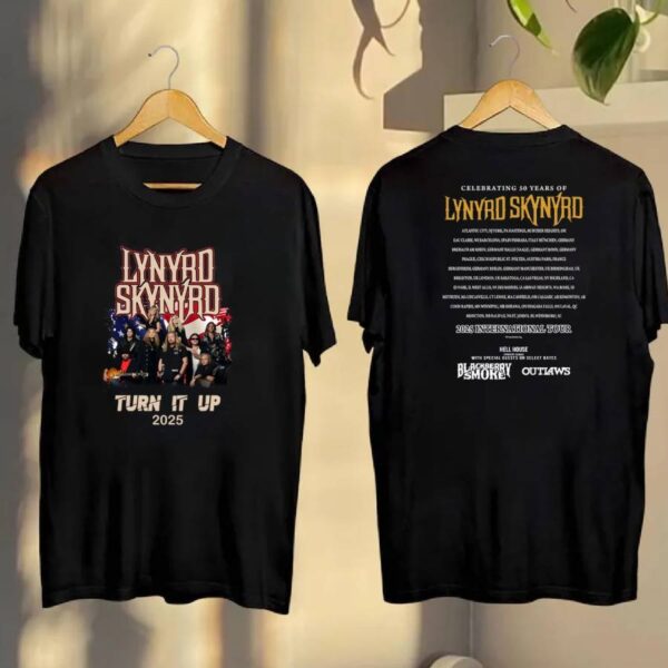 Lynyrd Skynyrd Turn It Up 2025 Tour T-shirt gjMQZxe
