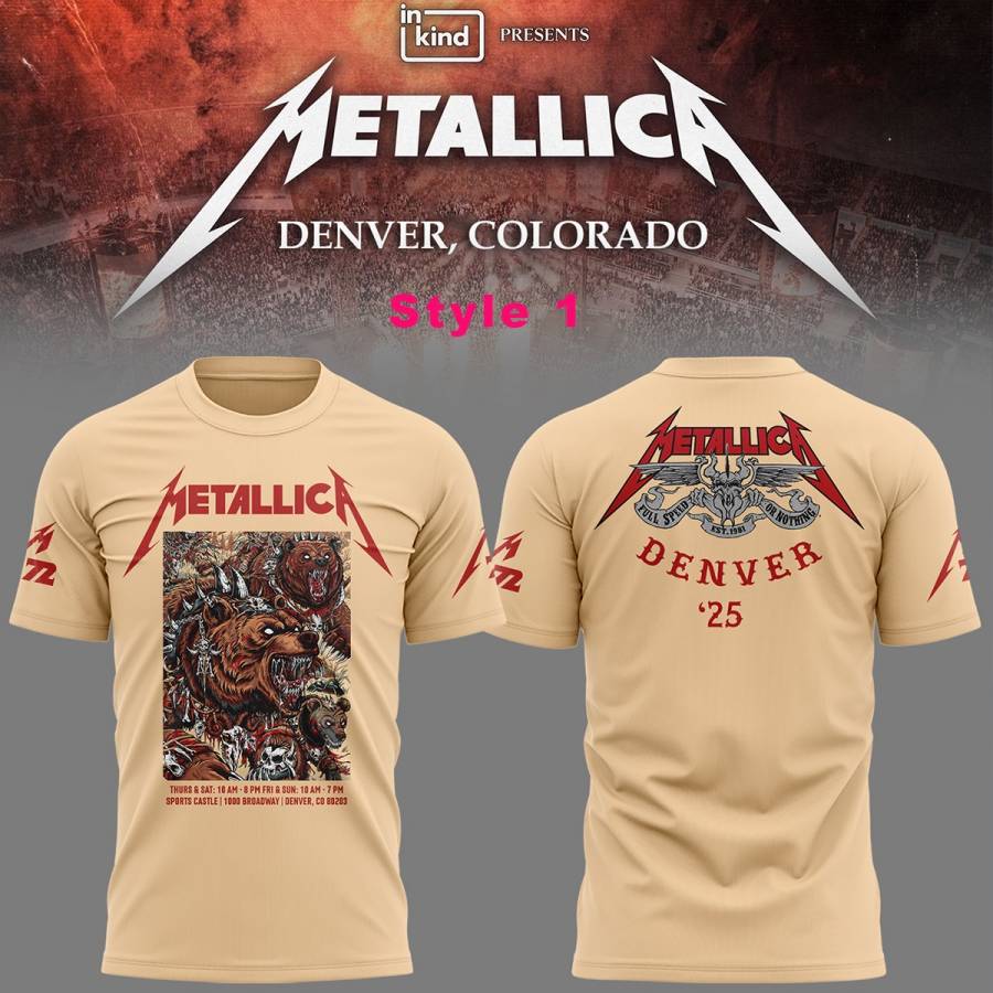 Metallica Denver Colorado M72 North American Tour 2025 T