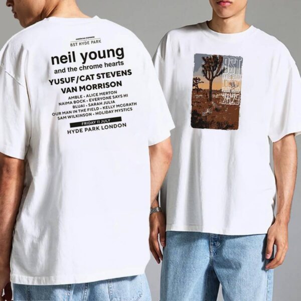 Neil Young And The Chrome Hearts Bst Hyde Park London 2025 T-shirt-a Mlbk0m8