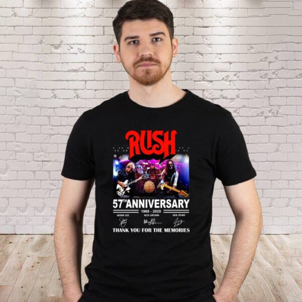 Rush Band 57th Anniversary 1968-2025 T-shirt HC5jYvJ