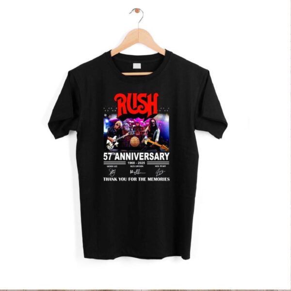 Rush Band 57th Anniversary 1968-2025 T-shirt-b Wfbt2N7