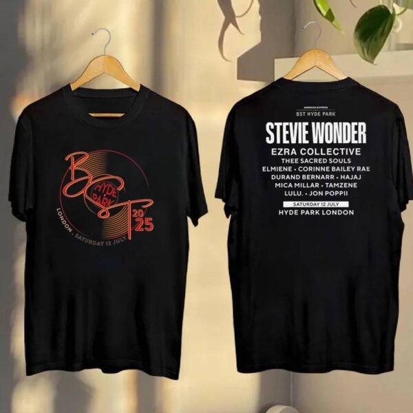 Stevie Wonder Bst Hyde Park London 2025 T-shirt hb3D6ji