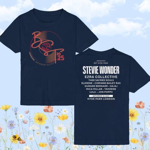 Stevie Wonder Bst Hyde Park London 2025 T-shirt-a ncxS4W6