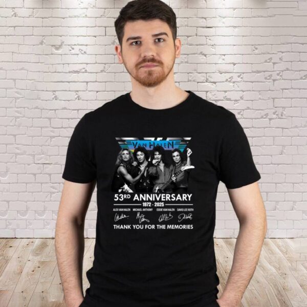Van Halen 53rd Anniversary 1972-2025 T-shirt vLDj1M7