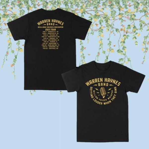 Warren Haynes Million Voices Whisper 2025 Tour T-shirt MR7QEYX