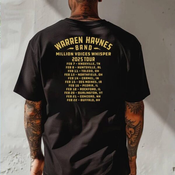 Warren Haynes Million Voices Whisper 2025 Tour T-shirt-c yQrT6BL