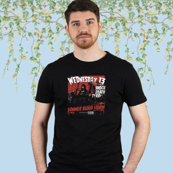 Wednesday 13 Summer Blood Storm 2025 Tour T-shirt-b QCslerS