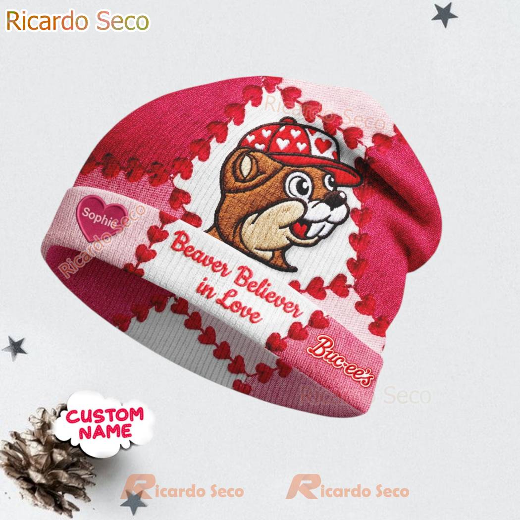 Bucees Valentine Day Beaver Believer In Love Beanie Hat uihxgXJ