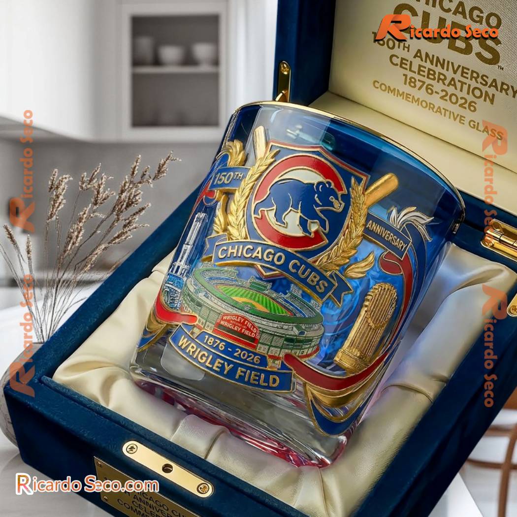 Chicago Cubs 150th Anniversary Wrigley Field Whiskey Glass-a Chicago Cubs 150th Anniversary Wrigley Field Whiskey Glass-a vGf6rmL