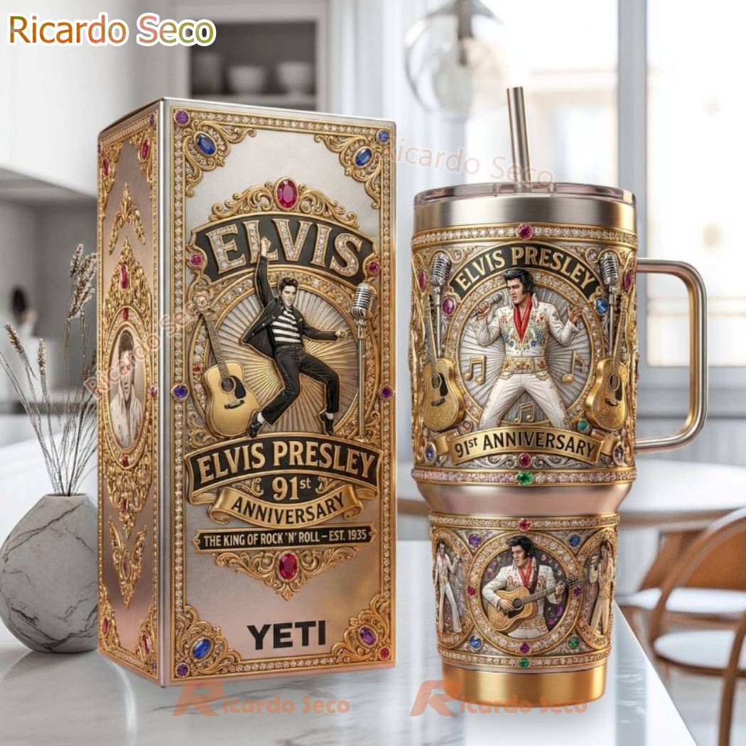 Elvis Presley 91th Anniversary Tumbler 0saUY7Z