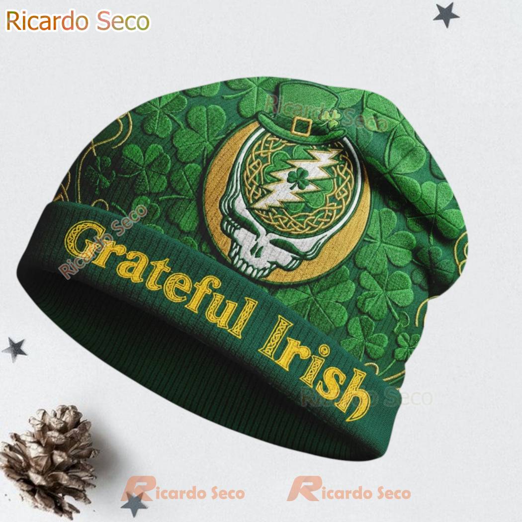 Grateful Dead & Irish Premium Beanie Hat YFILe6J